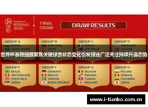 世界杯赛程提醒聚焦关键球员状态变化引发球迷广泛关注持续升温态势 世界杯赛程提醒聚焦关键球员状态变化引发球迷广泛关注持续升温态势